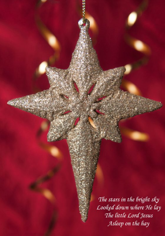 8 Hanging Star Christmas Card